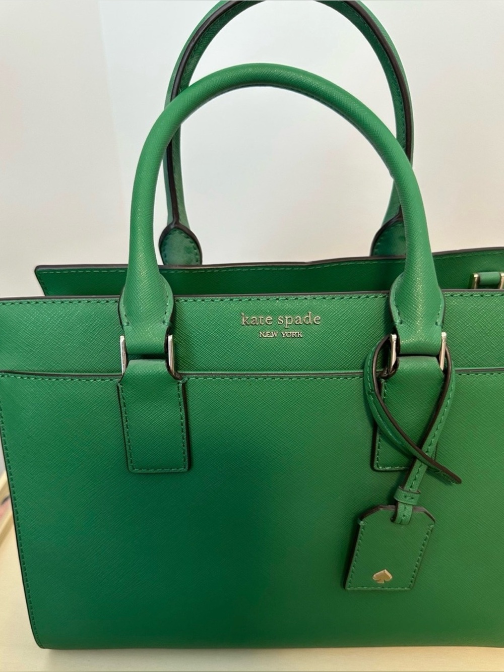 kate spade Green Saffiano Leather Top-Handle Satchel